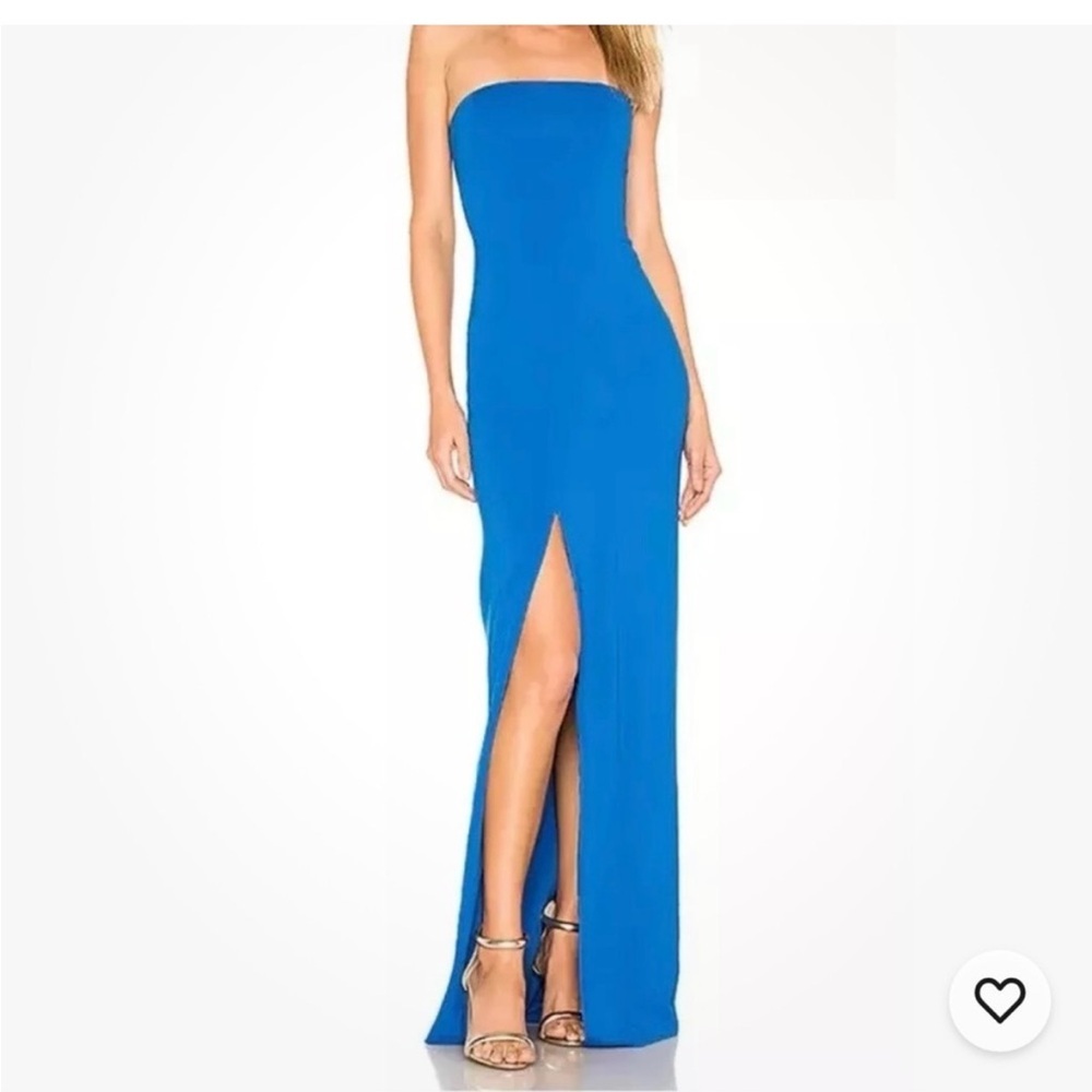 NEW JayGodfrey x Revolve Martell Cobalt Blue Strapless Gown Long Dress Prom 12